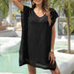 Women Beach Dress  Summer Black Cover Up for Women