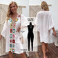 Women Beach Cover-Ups Summer Tunic Cover Up Long Knitted Beachwear Swimsuit
