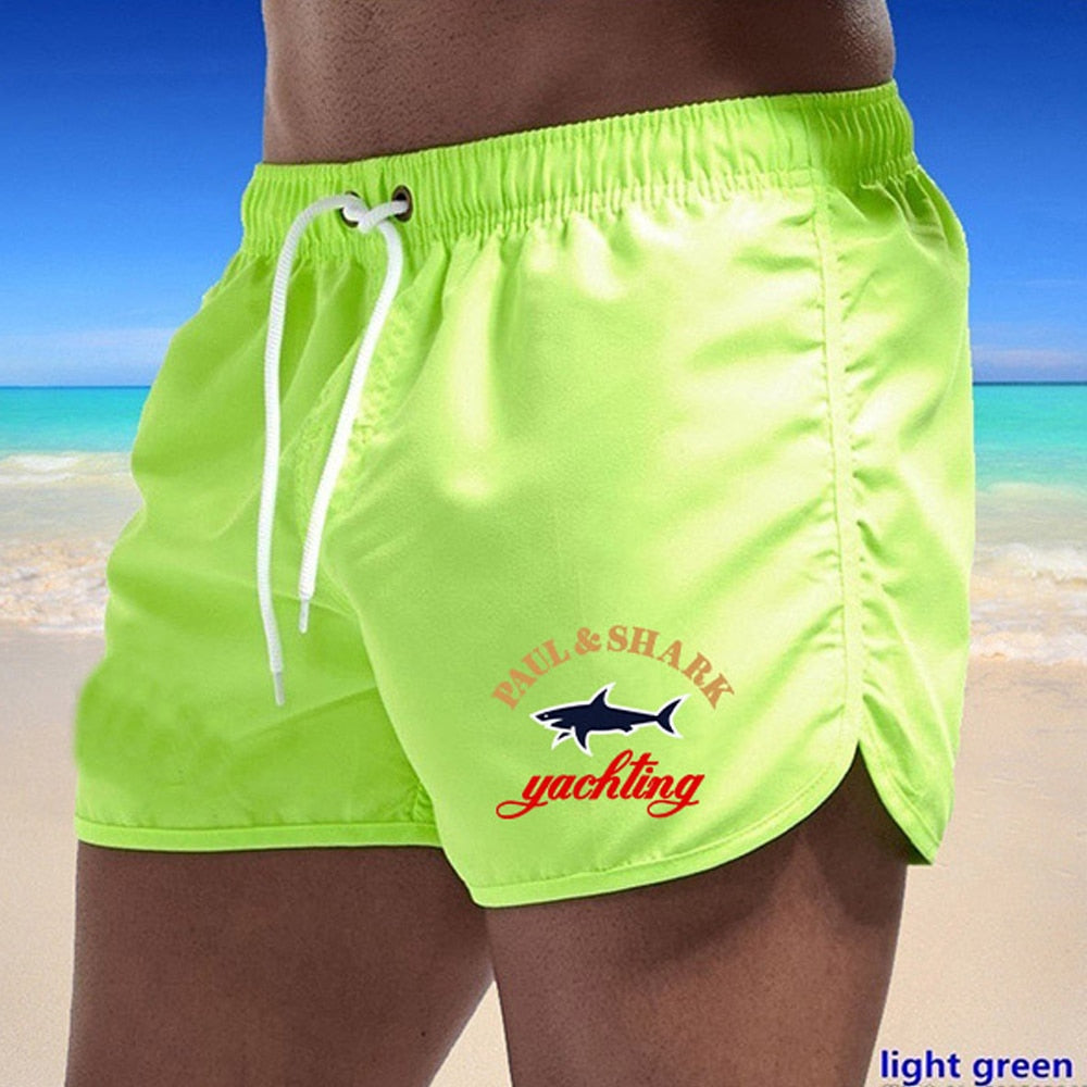 Men's Beach Shorts Gym Running Short Pants Fashion Printed Quick-drying Swimming Trunk