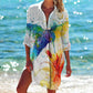 Women's Sun Protection Wrinkled Cloth Pocket  Beach  Cover Up