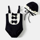 Baby Girl Swimwear One-pieces Solid Bow Tie Bikini Summer Princess Girls Swimsuit