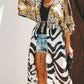 Women Bikini Cover Up Chiffon Beach Women Leopard Printed Long Summer Beach Wear