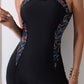 New swimsuits for women, one-piece spliced sports swimsuits