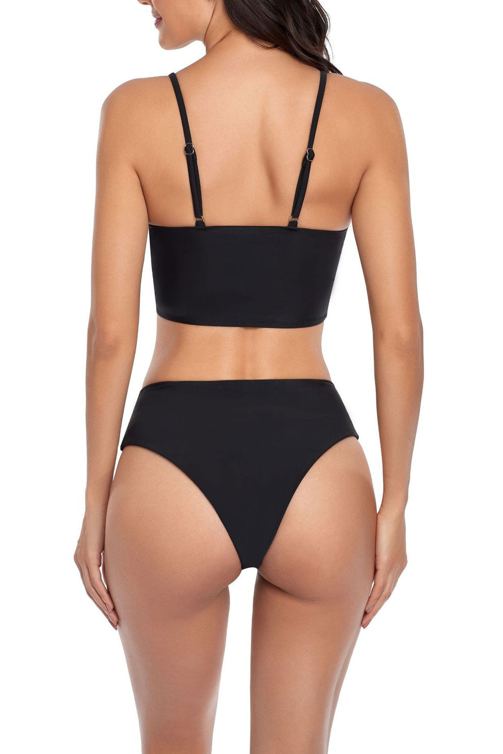new bikini split swimsuit women's outer sexy solid color bikini swimwear