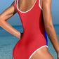 2024 New Sports Racing One-piece Swimsuit Female Sexy Triangle Huludao Swimwear
