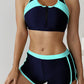 Split swimsuit women's fashion sports bikini color matching slim beach women's swimsuit swimsuit
