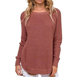 Women Long Sleeve Thick Wiinter Sweater - C4001KMSW