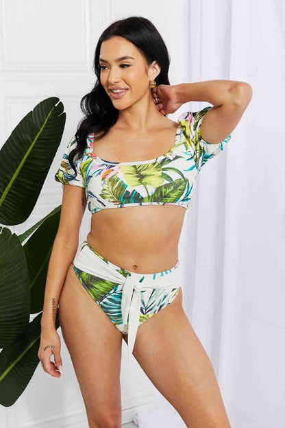 Women's Marina West Swim Vacay Ready Puff Sleeve Bikini in Floral