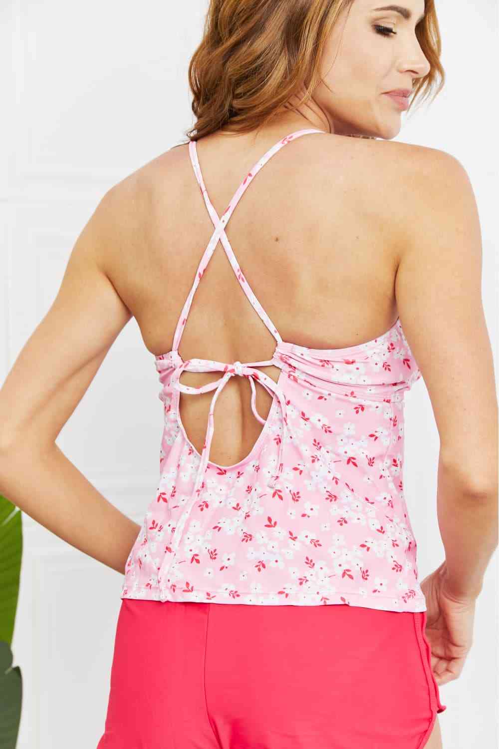 Women's Marina West Swim By The Shore Full Size Two-Piece Swimsuit in Blossom Pink
