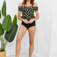 Women's Marina West Swim Coastal Cutie Off-Shoulder Swim Tankini Set in Sunflower