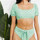 Women's Marina West Swim Vacay Ready Puff Sleeve Bikini in Gum Leaf