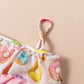 Toddler Baby Girls 3Piece Swimsuits Summer Cute Swimwear One-Shoulder Sling Tops+Ruffled Shorts+Bow Headband Beachwear