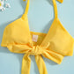 1-5Y Girls Swimwear Kids Bikini Summer Halter Bowknot Floral Ruffle Two Piece Swimsuit Baby Bathing Suits Beachwear