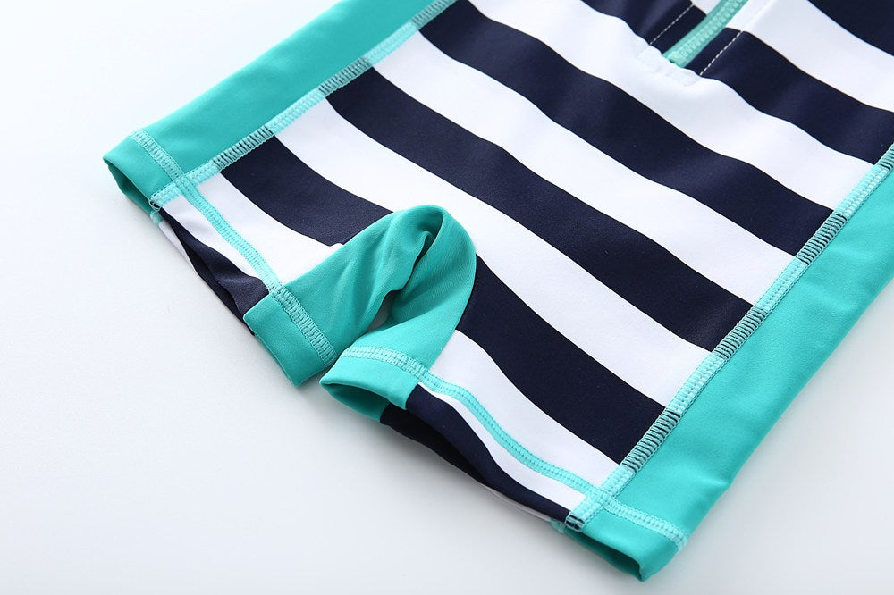 Kids' Boys  Swimsuit Striped Infant Beach Swimwear One Piece Baby Boy Short Sleeves Swimming Suit