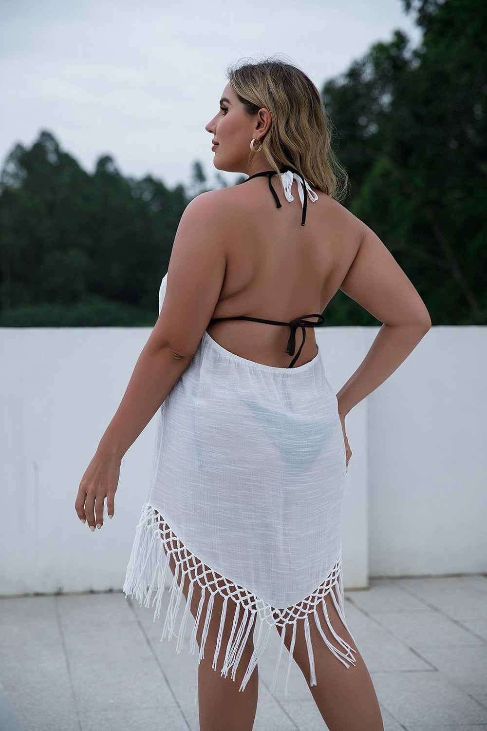 Women Plus Size Summer Dress Beach Cover Up Beachwear