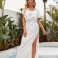 women Bikini Cover-Ups Long White Tunic Casual Summer Beach Dress