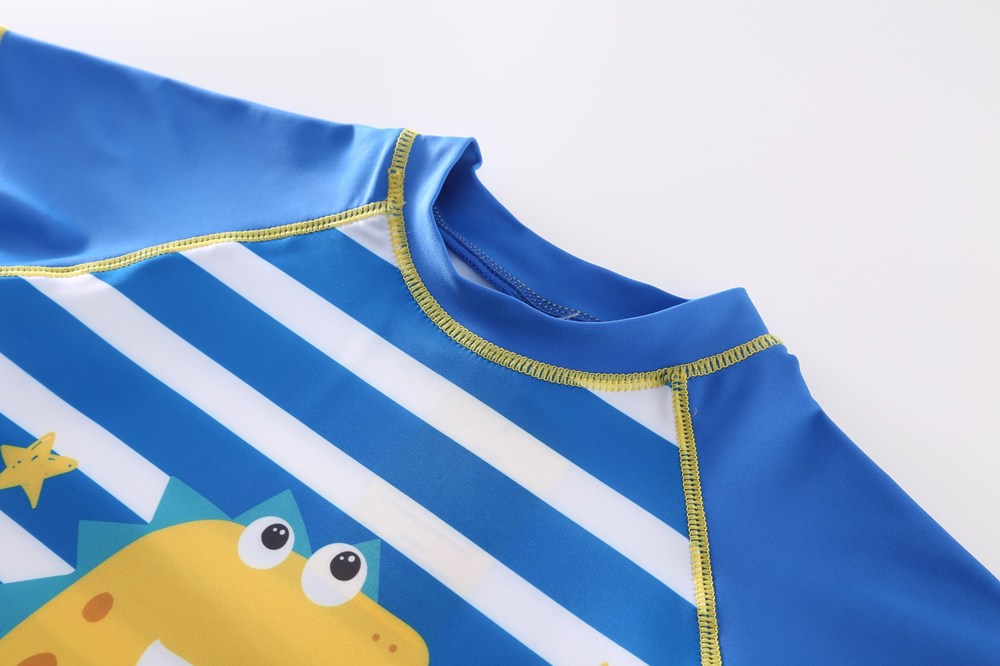 Kids Boys Dinosaur Printed Swimsuit Two Pieces Baby Boy Short Sleeves Swimwear