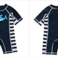 Toddler Boys One Piece Swimsuit Printed Short Sleeves Sun Protection Beachwear