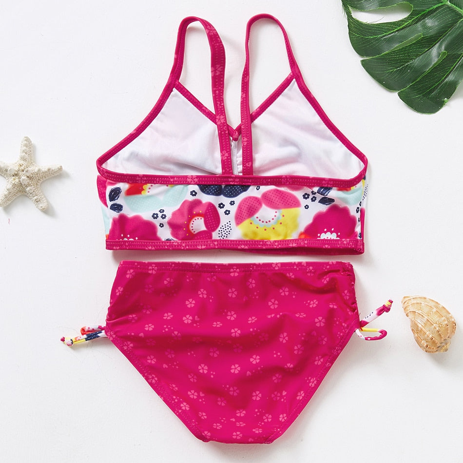 Girl's Two Piece Beach Swimwear Tankini Set New Arrival Childdren Swimsuit