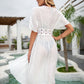 Beach Long Dress Women Maxi Sundress Solid White Beachwear Ladies Cardigan Bikini Swimsuit