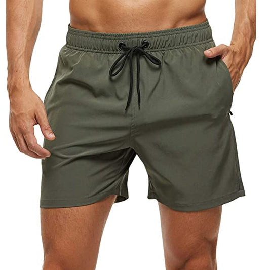 Men's Fashion Beach Shorts Elastic Closure Men's Swim Trunks Shorts