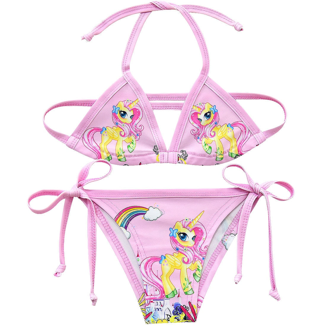 Unicorn Swimsuit For Girls  Two-pieces Bikini Suits Summer Beach Wear