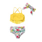 Baby Girl Bikini Swimwear Fruits Outfit Tassel Top+Bow Shorts+Headband 3pcs Swim suit