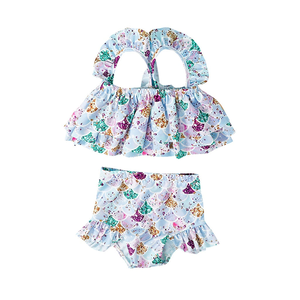 Kids Swimwear Infant Baby Girl Two Pieces Summer  Swimming Suits