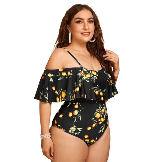 New Women Plus size Swimsuit One Piece Floral Printed  Swimwear