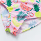 Girls One Piece Summer Swimwear printed Pink Fruit Swimsuit Summer Beachwear For Children