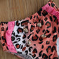 Toddler Kids Baby Girls Two Pieces Swimsuits Cute Leopard Print Bowknot Strap Bikini Tops+Bottoms Newborn Girl Swimwear 0-4Y