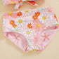 Baby Girls 3PCS Bathing Suits Cute Summer Swimwear Sleeveless Bow Tank Tops+Shorts Beachwear