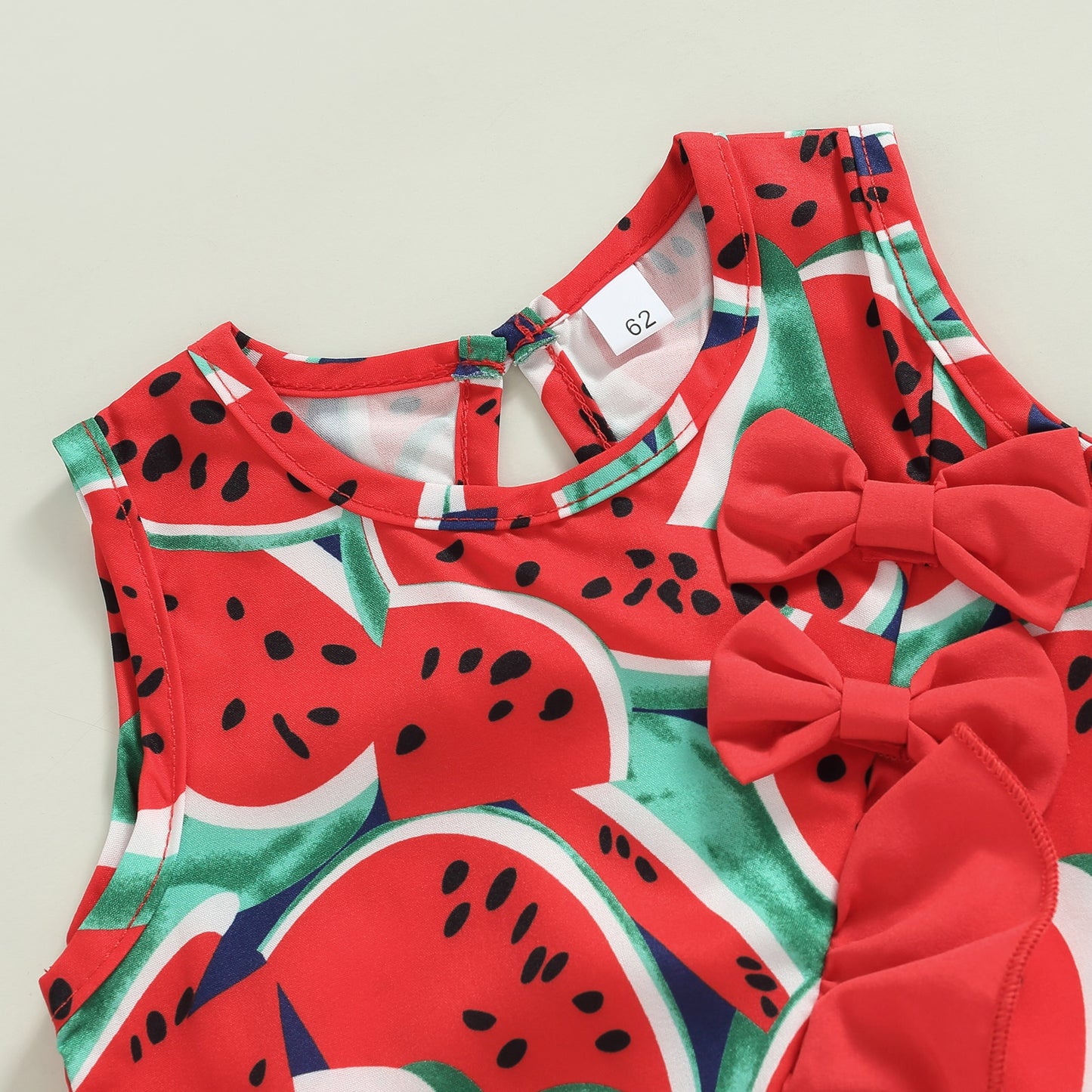 Toddler Baby Girl Two-Piece Swimsuits Cute Watermelon Print  Summer Infant Girl Sleeveless Beachwear