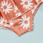 0-5Years Kids Girls Two-Piece Swimsuits Floral Swimwear Tie Up Straps Camis+Ruffle Shorts Cute Children Bathing Suits