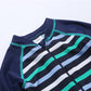 Baby Boy One-piece Swimwear Long Sleeves Striped Beachwear Children's Tracksuit