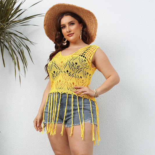 Women Plus size Beach Dress Cover Up Large big Yellow Swimsuit