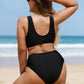 Women High Waist Bandeau Bikinis Swimwear & Swimsuit Sexy patchwork Bikini Woman push up Beach Wear Summer