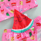 Kids Baby Girl Bikini Summer Cute Watermelon Print Sleeveless Swimming Suit Children Hollow Out Waist Bathing Suit 1-6Y