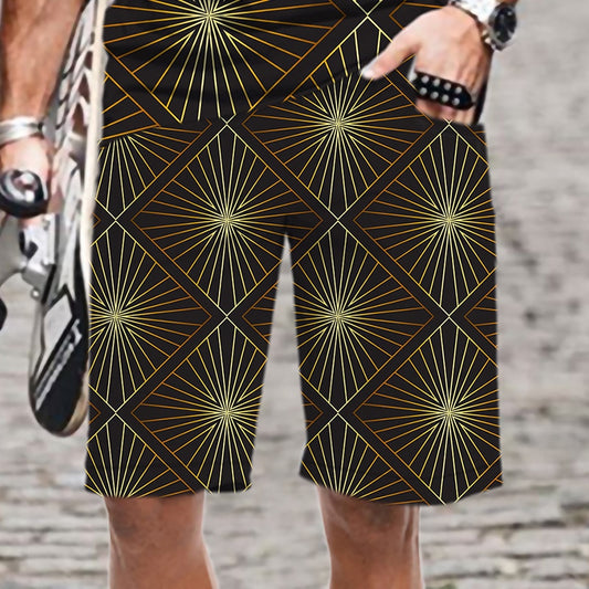 Men's Shorts Abstract Pattern 3D Printed Casual Fashion Short
