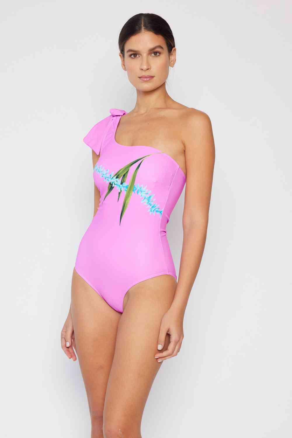 Women's Marina West Swim Vacay Mode One Shoulder Swimsuit in Carnation Pink